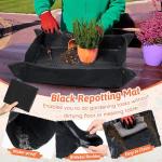 HaSteeL Garden Tools Set, 11 Pcs Gardening Supplies Hand Tool Kit for Women Men Gardeners, Include Tote Bag, Reportting Mat, Transplant Trowel, Rake, Pruner for Outdoors