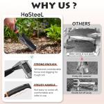 HaSteeL Garden Tools Set, 11 Pcs Gardening Supplies Hand Tool Kit for Women Men Gardeners, Include Tote Bag, Reportting Mat, Transplant Trowel, Rake, Pruner for Outdoors