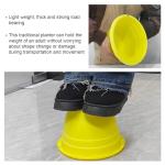 RooTrimmer Plant Pot Set of 5, 10" Outside Diameter Flower Pots, 8.5" Inner Diameter Plant Planters with Drainage Hole, Durable Garden Pots Perfect for Indoor & Outdoor Plant Planting, Decor, Yellow