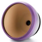 SOUJOY Set of 3 Ceramic Flower Pots, Gardening Plant Pot with Drainage Holes and Saucer, 7/5/4 inch Purple Round Succulent Herbs Cactus Planter for Indoor Outdoor