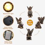 Suyorpe Garden Statues Outdoor Flower Fairy Decor,Solar Powered Outdoor Resin Statues-Patio Lawn Yard Porch, Funny Fairies Ornaments Figurines for Outside Garden Gifts,8.31 Inches Tall