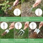 9-Piece Gardening Tools Set - Complete Gardening Kit with Heavy-Duty Stainless Hand Tools, Durable Storage Bag with Garden Accessories, Ideal Gardening Gifts for Women, Men, Gardeners