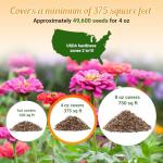 Monarch Butterfly Rescue Wildflower Seeds 4oz. Bulk Open-Pollinated Wildflower Seed Packet, No Fillers, Annual, Perennial Milkweed Seeds for Monarch Butterfly 4 oz