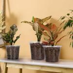 DUNPUTE 45 Pack 7/6/5/4/3 Inch Clear Nursery Pots for Plants, Clear Plastic Plant Pots with Drainage Holes, Transparent Variety Pack Flexible Garden Pot for Outdoor Indoor, Seed Starting Pots