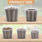 DUNPUTE 45 Pack 7/6/5/4/3 Inch Clear Nursery Pots for Plants, Clear Plastic Plant Pots with Drainage Holes, Transparent Variety Pack Flexible Garden Pot for Outdoor Indoor, Seed Starting Pots