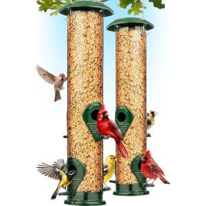 Gray Bunny Metal Bird Feeder Station - 2 Pack