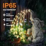 GIGALUMI Solar Garden Decor Upgraded Elephant Statues Outdoor, Birthday Gifts for Women Mom Grandma Senior Elder, Elephant Ornament for Balcony, Garden, Patio, Yard, Lawn (Twinkling Lights Only)