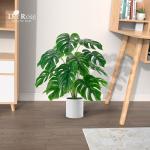 Der Rose Artificial Plants Indoor Large 28'' Fake Monstera Faux Potted Plants Indoor Tall for Home Farmhouse Bedroom Living Room Decor