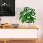 Der Rose Artificial Plants Indoor Large 28'' Fake Monstera Faux Potted Plants Indoor Tall for Home Farmhouse Bedroom Living Room Decor