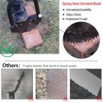 CKLT Edger Lawn Tool 41in Border Edger with Tempered Spring Steel Blade Long Rubber Handle Wide Footplate Rustproof Manganese Steel Half Moon Edger for Garden Maintenance