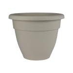 The HC Companies Caribbean Planter Pot - Outdoor & Indoor Plant Pot with Drainage Hole & Plug - Rolled Rim Plastic Pots for Plants & Flowers - Decorative Plant Pot (16" Cottage Stone, Pack of 1)