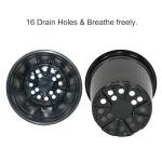 Niiiice 32-Pack 1.5 Gallon Nursery Pots, Thickened Soft Seed Starting Container for Indoor Outdoor Plants,Seedlings, Vegetables, Succulents and Cuttings (Black)