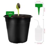 Niiiice 32-Pack 1.5 Gallon Nursery Pots, Thickened Soft Seed Starting Container for Indoor Outdoor Plants,Seedlings, Vegetables, Succulents and Cuttings (Black)