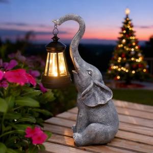 Goodeco 11" Elephant Statue for Garden Decor