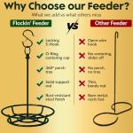 Cylinder Bird Feeder Holder - Feeders for Outdoors Hanging - Holds Bird Seed Cylinders with Hole, Logs, & Birdseed Cakes up to 6" Diameter - Includes O-Ring & Locking S Hook - Cylinder Sold Separately