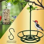 Cylinder Bird Feeder Holder - Feeders for Outdoors Hanging - Holds Bird Seed Cylinders with Hole, Logs, & Birdseed Cakes up to 6" Diameter - Includes O-Ring & Locking S Hook - Cylinder Sold Separately