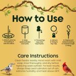 Cylinder Bird Feeder Holder - Feeders for Outdoors Hanging - Holds Bird Seed Cylinders with Hole, Logs, & Birdseed Cakes up to 6" Diameter - Includes O-Ring & Locking S Hook - Cylinder Sold Separately