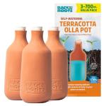 Back to the Roots Self-Watering Terracotta Olla Pot (Pack of 3), 700mL Provides 1 Week of Precision Watering