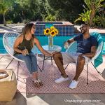 Best Choice Products 3-Piece Outdoor Acapulco All-Weather Patio Conversation Bistro Set w/Plastic Rope, Glass Top Table and 2 Chairs - Natural