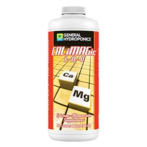 General Hydroponics CALiMAGic 1-0-0, Concentrated Blend of Calcium & Magnesium, Secondary Nutrient Deficiencies Helps Prevent Blossom End Rot & Tip Burn, Clean, Soluble, 1-Quart