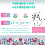 JUMPHIGH Gardening Gloves for Women, 4 Pairs Floral with Non-Slip PVC Dots, Ladies Soft Breathable Yard Work Light Working Gloves, Elastic Knit Wrist, Medium
