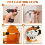 FLEXI RODS Garage Storage Garage Organizer Trimmer Rack Garden Power Tool Hanger for Grass Trimmer, Hedge Trimmer, Garages Wall, Garag Trimmer, Garden Tools, 3 Pack