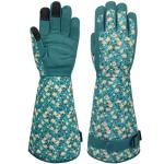 SAVJOB Gardening Garden Gloves for Men Women,Thorn Proof Rose Yard Work Glove with Touchscreen,Gifts,Lake-blue,Small
