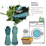 SAVJOB Gardening Garden Gloves for Men Women,Thorn Proof Rose Yard Work Glove with Touchscreen,Gifts,Lake-blue,Small