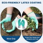 WORKPRO Aluminum Garden Tool Set, 4PCS Heavy Duty Hand Garden Tools with Box Include Trowel, Rake, Pruner, Garden Gloves, Floral and Insect Printing, Garden Gifts