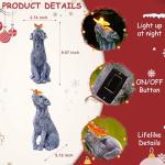 Goodeco Dog Statue with Solar Butterfly - Ideal Gifts for Dad, Mom or Birthdays, Beautifully Crafted Outdoor Decorations to Wow Your Guests