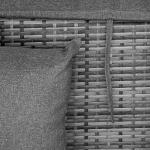 Outsunny 4-Piece Outdoor Rattan Furniture Set, Round Convertible Patio Daybed or Sunbed, Sectional Sofa with Canopy, Pillows, Cushions, Footrest, Table, PE Plastic Wicker, Gray