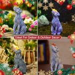 Goodeco Dog Statue with Solar Butterfly - Ideal Gifts for Dad, Mom or Birthdays, Beautifully Crafted Outdoor Decorations to Wow Your Guests