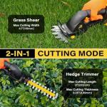 Hedge Trimmer Cordless for DEWALT 20V MAX Battery, 1500RPM Grass Trimmer Electric Hedge Trimmer, 2 in 1 Design for Yard, Garden, Lawn Care(Battery Not Included) (Black)