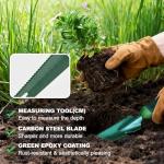 Owlett Hand Weed Puller Tool, 5-in-1 Multipurpose Garden Trowel with Soft Handle, Weeding Tool with Serrated Edges Measuring Scale for Easy Weeder Removal, Planting, Transplanting, Digging, Cutting