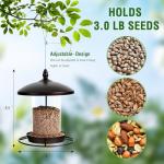 Metal Bird Feeder for Outdoor Gardens – Holds 2.5LB