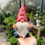 Generic Middle Finger Gnome Statue 7.8in， Naughty Garden Gnome Statue Decoration and Lawn Ornament - Funny Garden Gnomes for Outdoor or Home Decor, Red, WSH004
