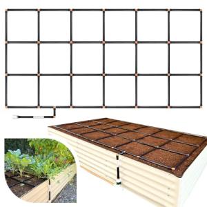Garden Grid Watering System, 3x6 | Raised Garden Bed Drip Irrigation System - But Better | Pre-Assembled, Waters Every Plant Evenly, 2-Min Setup | Square Foot Gardening | US-Made | Standard 33.5"x66"