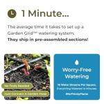 Garden Grid Watering System, 3x6 | Raised Garden Bed Drip Irrigation System - But Better | Pre-Assembled, Waters Every Plant Evenly, 2-Min Setup | Square Foot Gardening | US-Made | Standard 33.5"x66"