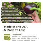 Garden Grid Watering System, 3x6 | Raised Garden Bed Drip Irrigation System - But Better | Pre-Assembled, Waters Every Plant Evenly, 2-Min Setup | Square Foot Gardening | US-Made | Standard 33.5"x66"