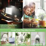 Juhefa Grow Light for Indoor Plants Growing, 6000K Full Spectrum Gooseneck Plant Lamp for Seedings Succulents Small Plants, Auto On/Off Timing & 5 Dimming, 1-Pack