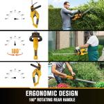 HEINPRO Cordless Hedge Trimmer 22-Inch Compatible with DEWALT 20V MAX Battery, Electric Hedge Trimmer Cordless, Bush Trimmers for Garden, Battery Powered Hedge Trimmers (Tool Only)