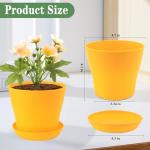 Bluckincle 4.7 Inch Plant Pots Indoor Outdoor, 8 Pack Colorful Plant Flower Pots with Drainage Holes and Saucers Plastic Planters Nursery Pots for Garden Plants Flowers Succulents