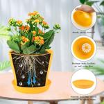 Bluckincle 4.7 Inch Plant Pots Indoor Outdoor, 8 Pack Colorful Plant Flower Pots with Drainage Holes and Saucers Plastic Planters Nursery Pots for Garden Plants Flowers Succulents