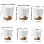 YNNICO Indoor Self Watering Planters with Drainage Holes and Saucers, 8, 7, 6.5, 6, 5.5, 5 Inches, White, 6 Pots