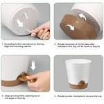 YNNICO Indoor Self Watering Planters with Drainage Holes and Saucers, 8, 7, 6.5, 6, 5.5, 5 Inches, White, 6 Pots