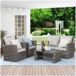 Wisteria Lane Grey Rattan Outdoor Sofa Set