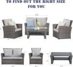 Wisteria Lane Grey Rattan Outdoor Sofa Set