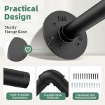 Galood Plant Hanger Indoor with 6 Hanging Chains Hanging Planters for Indoor Plants Hanging Plant Holder Window Plants Rod Black Metal Shelves(70.8 Inch Pot not Included