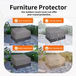 Easy-Going Heavy Duty 2 Seater Outdoor Loveseat Cover, Waterproof Windproof Patio Furniture Sofa Cover with Air Vent (58Wx32.5Dx31H inch, Gray/Dark Gray)