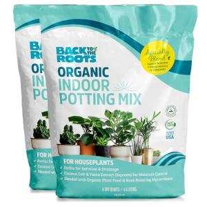Back to the Roots 100% Organic Indoor Potting Mix (Value 12 Quart) | Promotes Healthy Houseplant Growth| Made in The USA